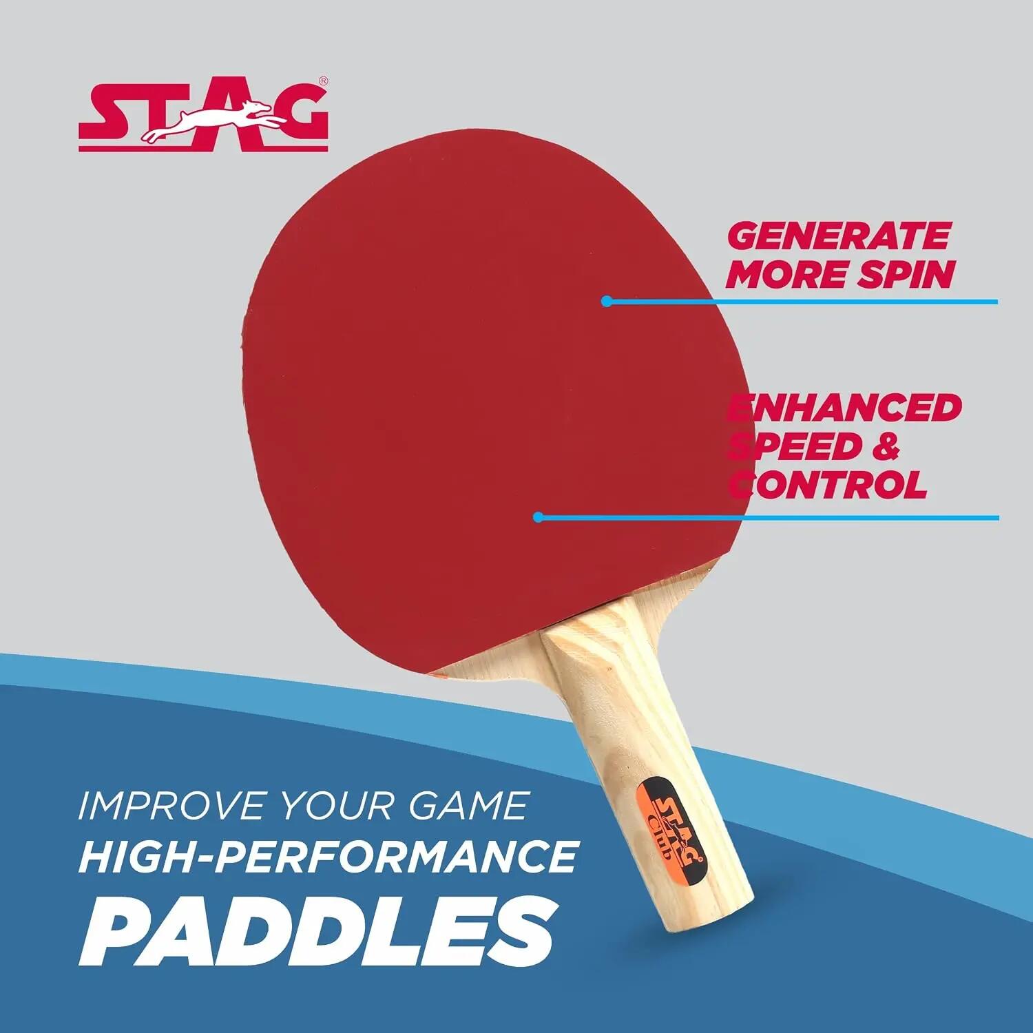 STAG ICONIC Club Table Tennis Set | 2 Rackets & 3 ABS Balls | Beginner-Friendly | Superior Control -  5