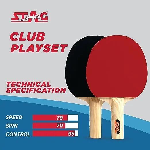 STAG ICONIC Club Table Tennis Set | 2 Rackets & 3 ABS Balls | Beginner-Friendly | Superior Control -  4