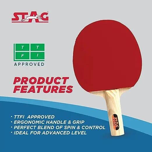 STAG ICONIC Club Table Tennis Set | 2 Rackets & 3 ABS Balls | Beginner-Friendly | Superior Control -  3