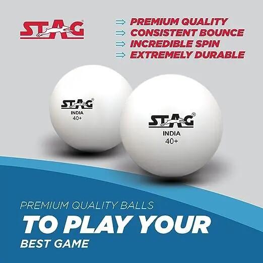 STAG ICONIC Club Table Tennis Set | 2 Rackets & 3 ABS Balls | Beginner-Friendly | Superior Control -  2