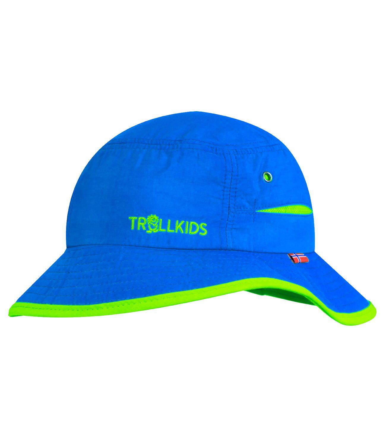 TROLLKIDS Kinder Mütze Trollfjord Mittelblau/Hellgrün