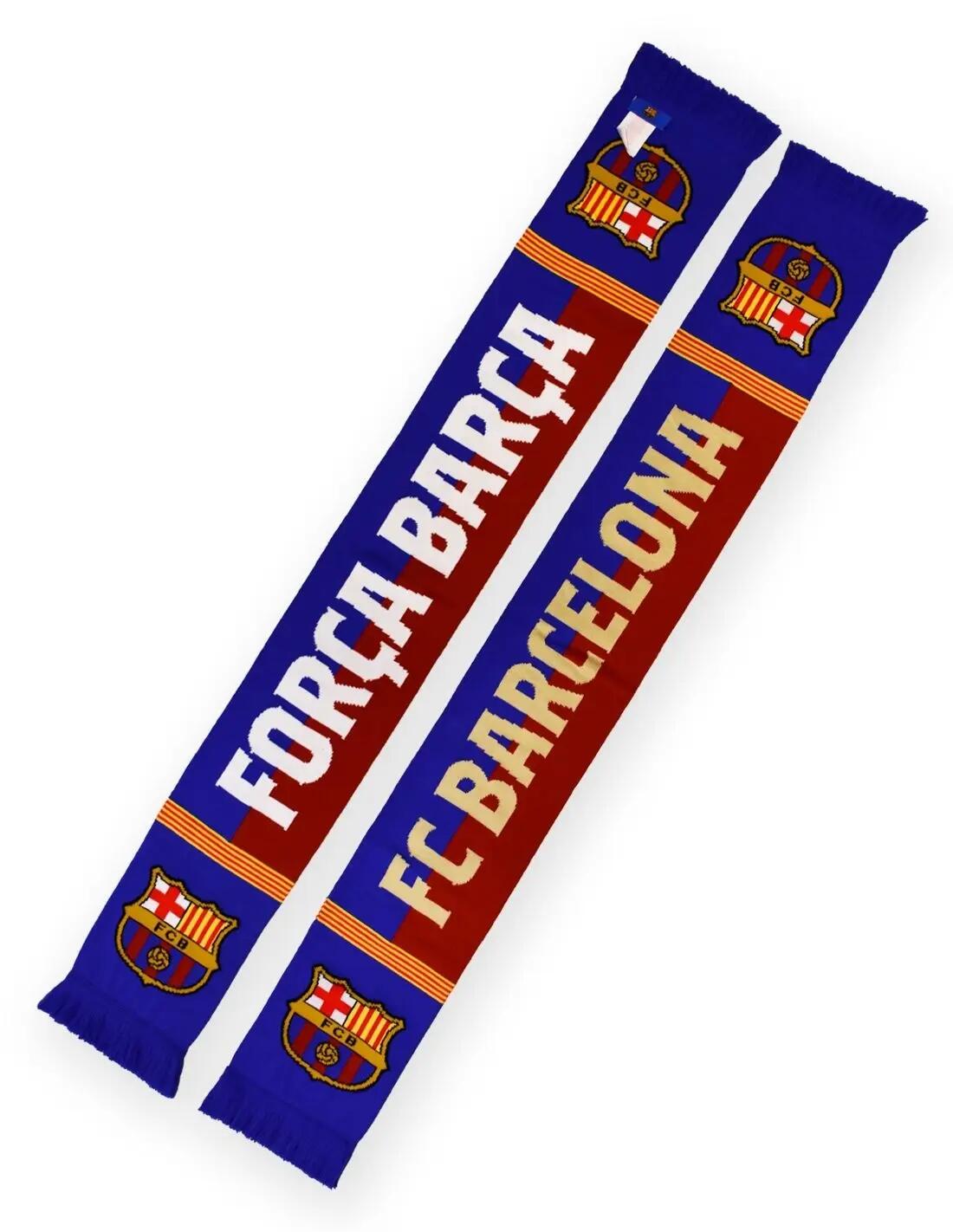 FC Barcelona szalik kibica dwustronny Double Knitted Scarf N33 wielokolorowy 1/5