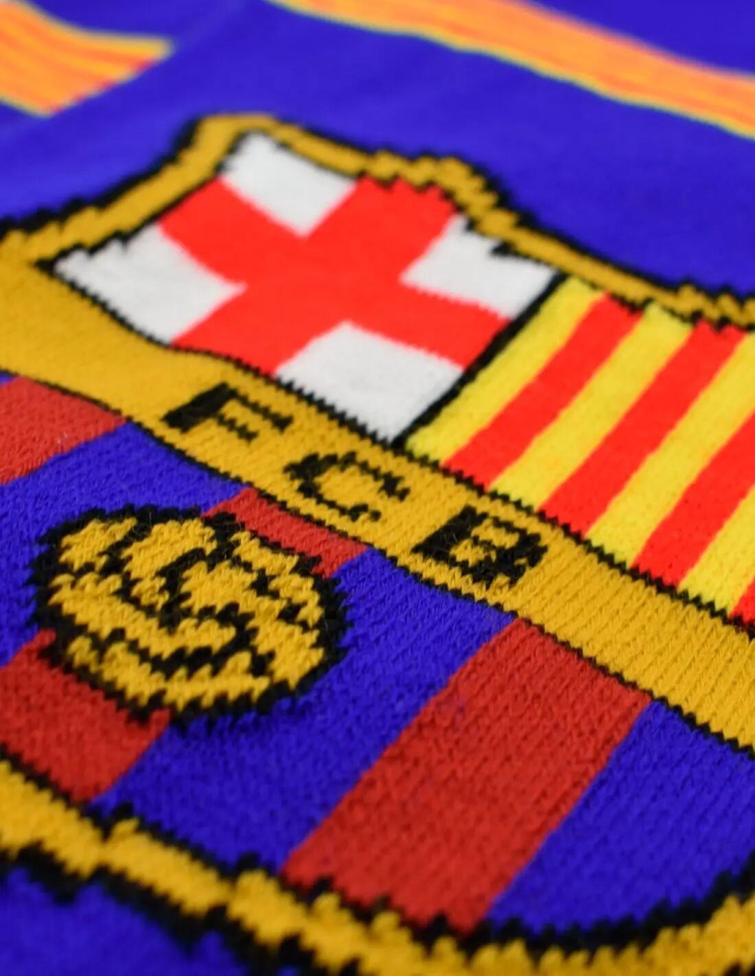 FC Barcelona szalik kibica dwustronny Double Knitted Scarf N33 wielokolorowy 3/5