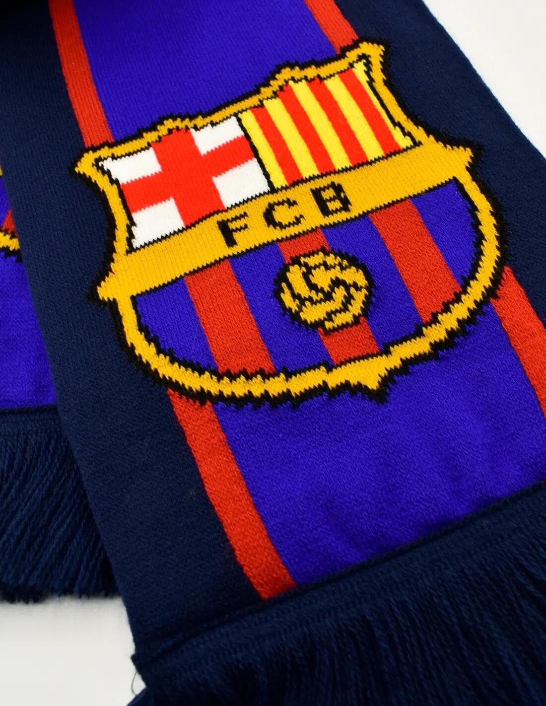 FC Barcelona szalik kibica dwustronny Double Knitted Scarf granatowy 2/4