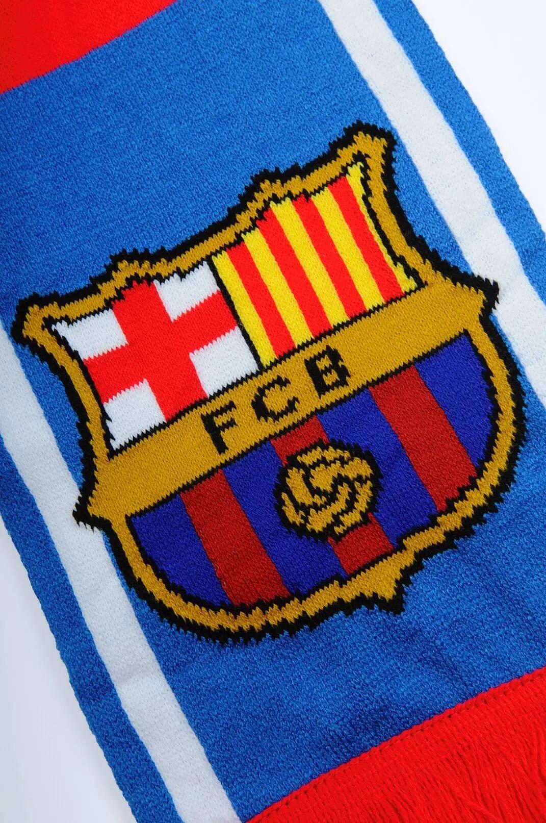 FC Barcelona szalik kibica dwustronny Double Knitted Scarf N30 wielokolorowy 3/5