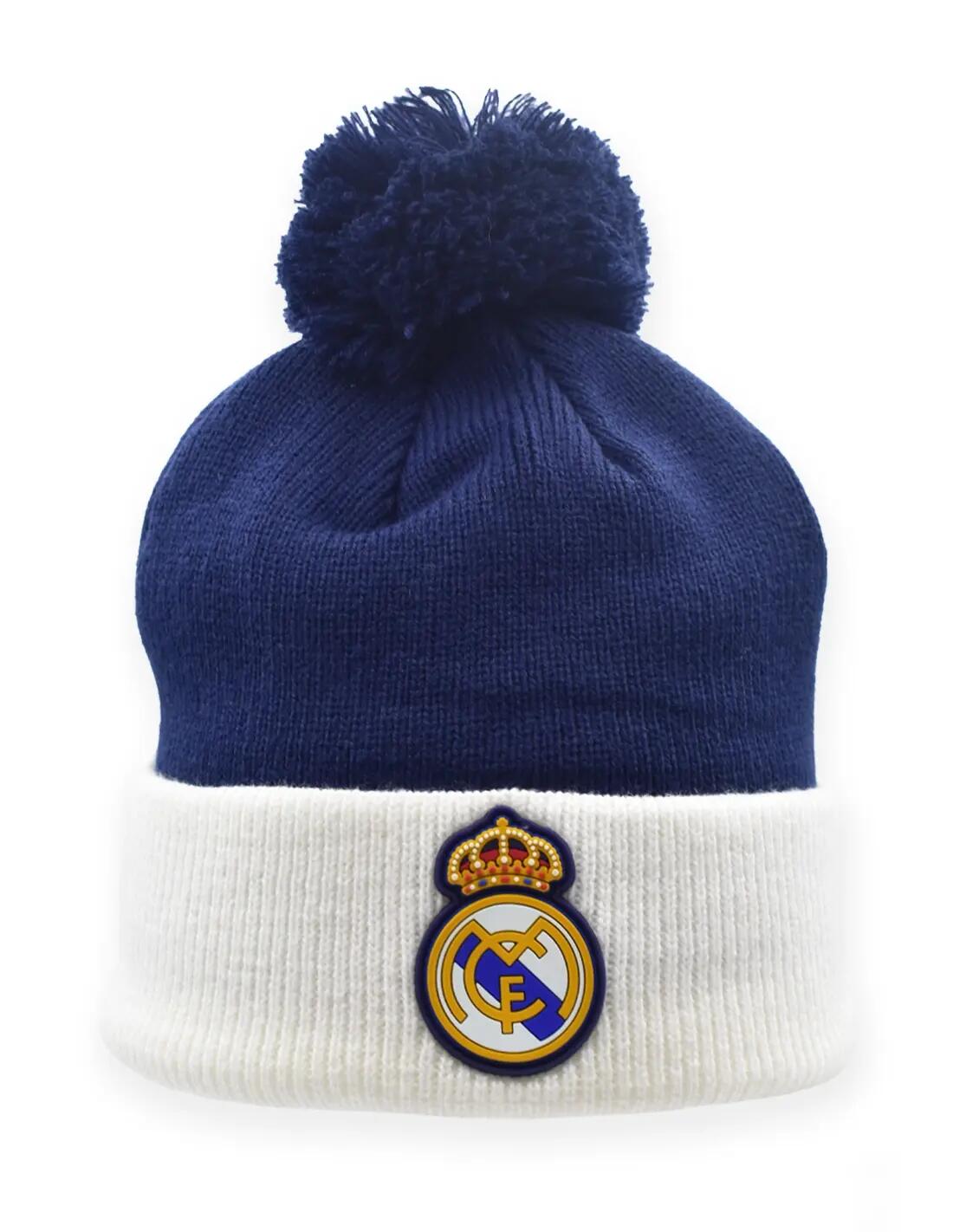 Șapcă Real Madrid albastră cu ciucuri