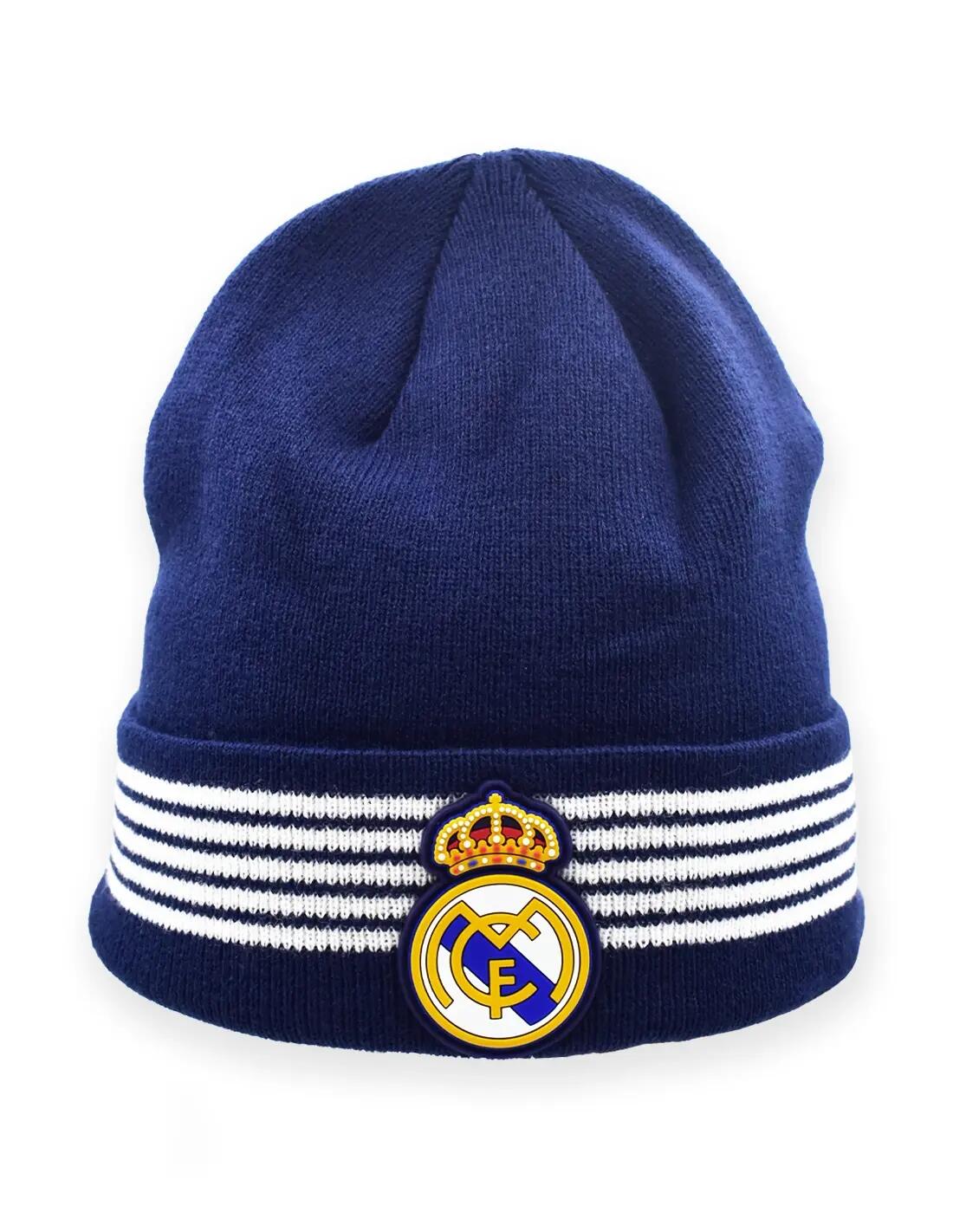 Șapcă de iarnă Real Madrid cu dungi albe