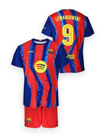 FC Barcelona Robert Lewandowski komplet koszulka spodenki junior box 2025/26
