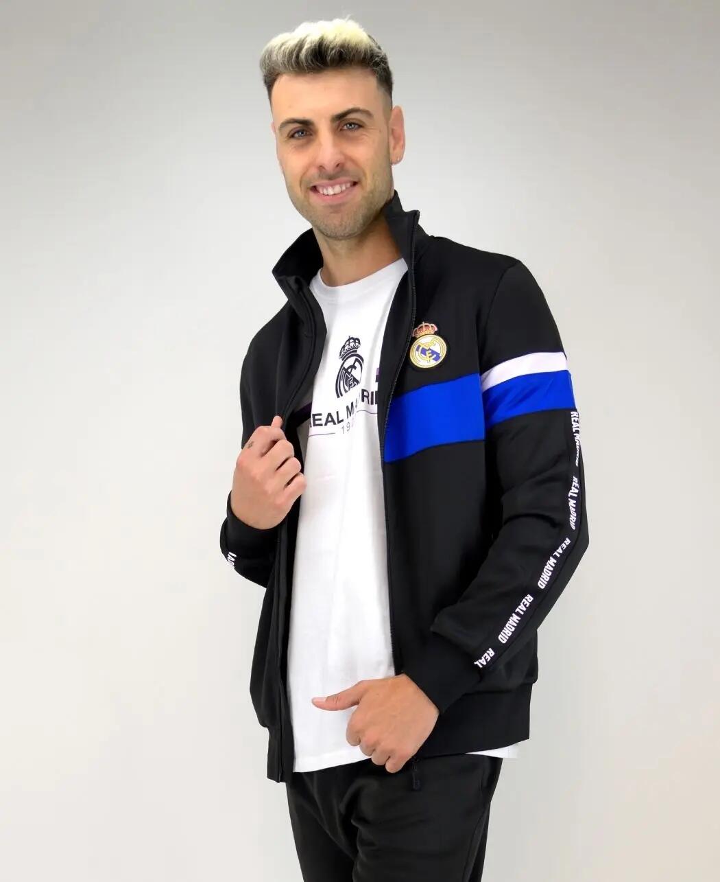 Chándal Real Madrid Adulto Black Azul Royal 3/8