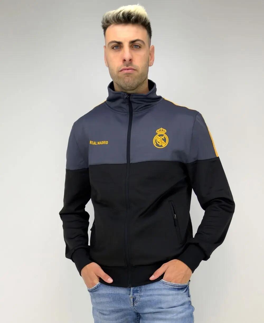 Cardigan premium negru și auriu de la Real Madrid - M