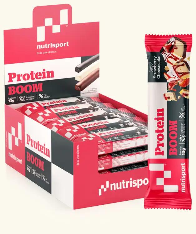 Nutrisport - Protein Boom 24 barritas x 49 g - Barritas de proteína -  Sabor: Ta 2/3