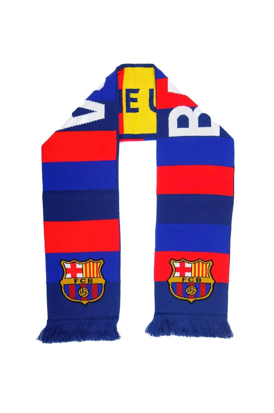 FC Barcelona szalik kibica dwustronny Double Knitted Scarf N27 wielokolorowy 4/4