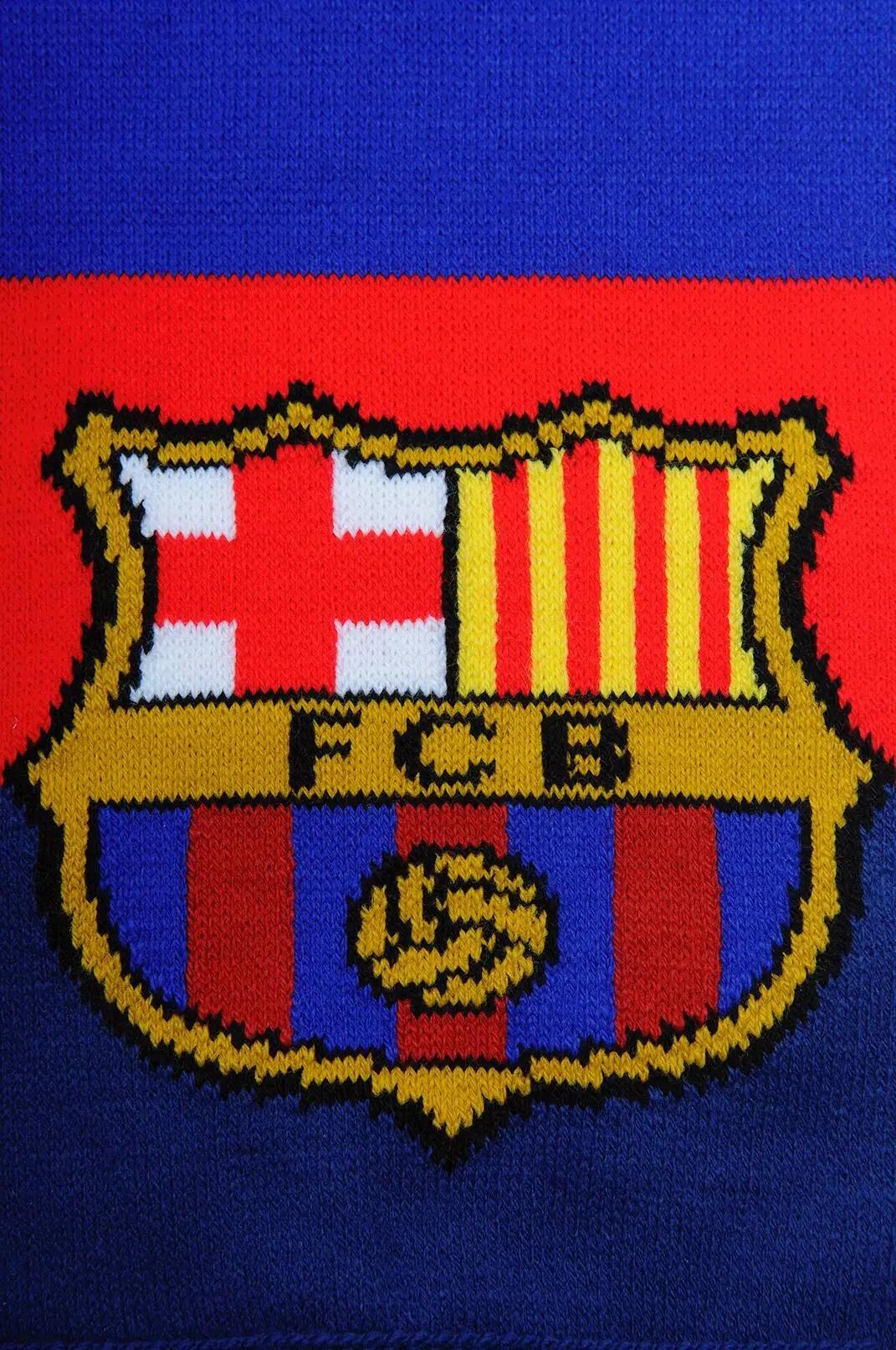 FC Barcelona szalik kibica dwustronny Double Knitted Scarf N27 wielokolorowy 3/4