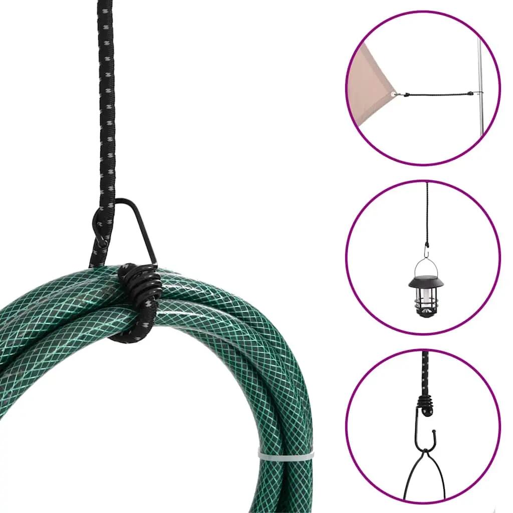 VidaXL spanelastieken met reflecterende strip en haken, 25 stuks, 59 cm 6/7