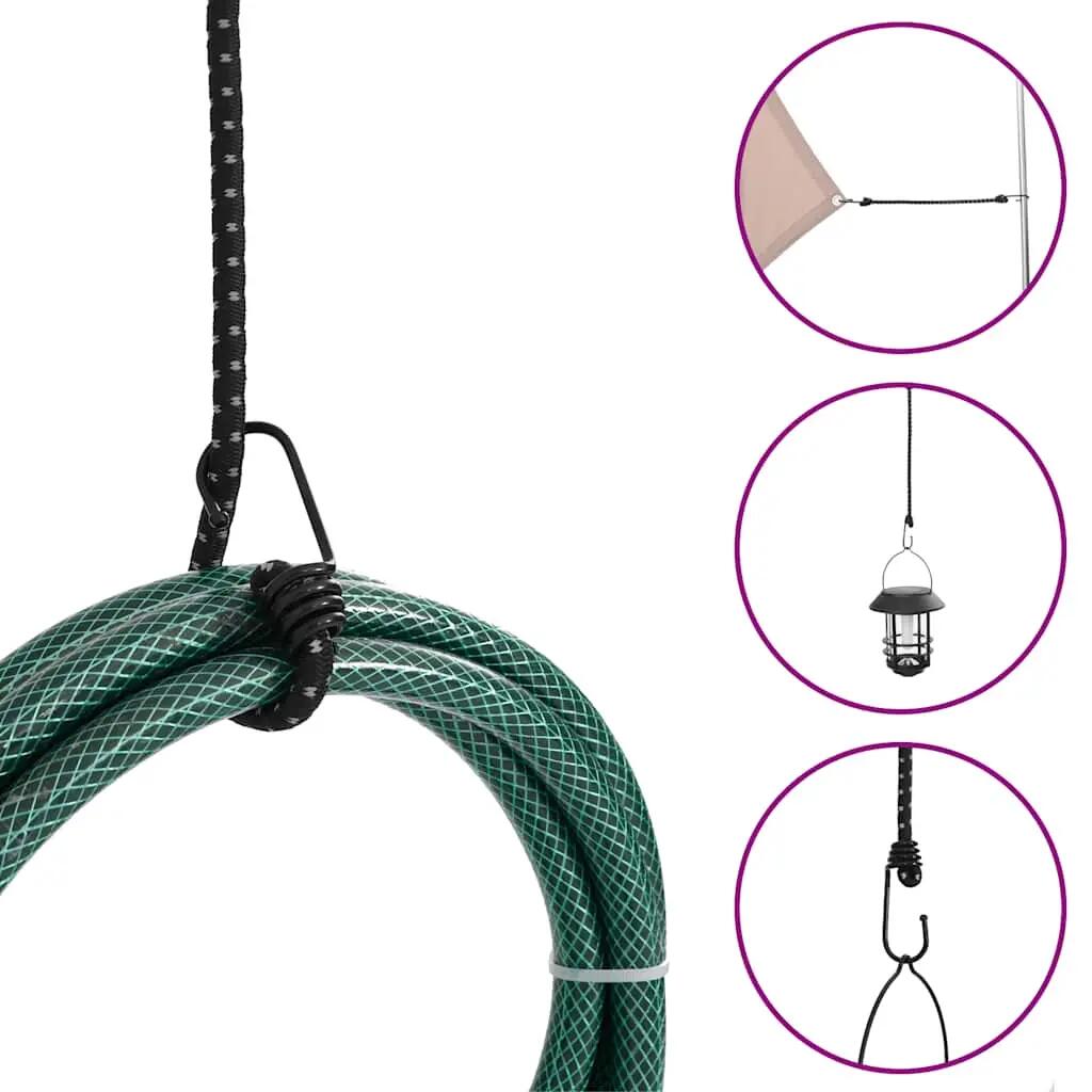 Vidaxl Spanngummis mit reflektierenden Streifen und Haken 50 Stück 59 cm 6/7