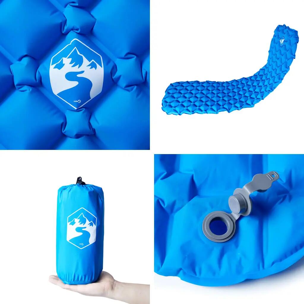 Matelas de Camping Gonflable Vidaxl 190x58x6 cm - 1 Personne - Bleu 5/7