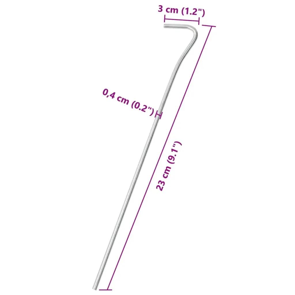 VidaXL Tentharingen 50 st ø4 mm 23 cm gegalvaniseerd staal 5/5