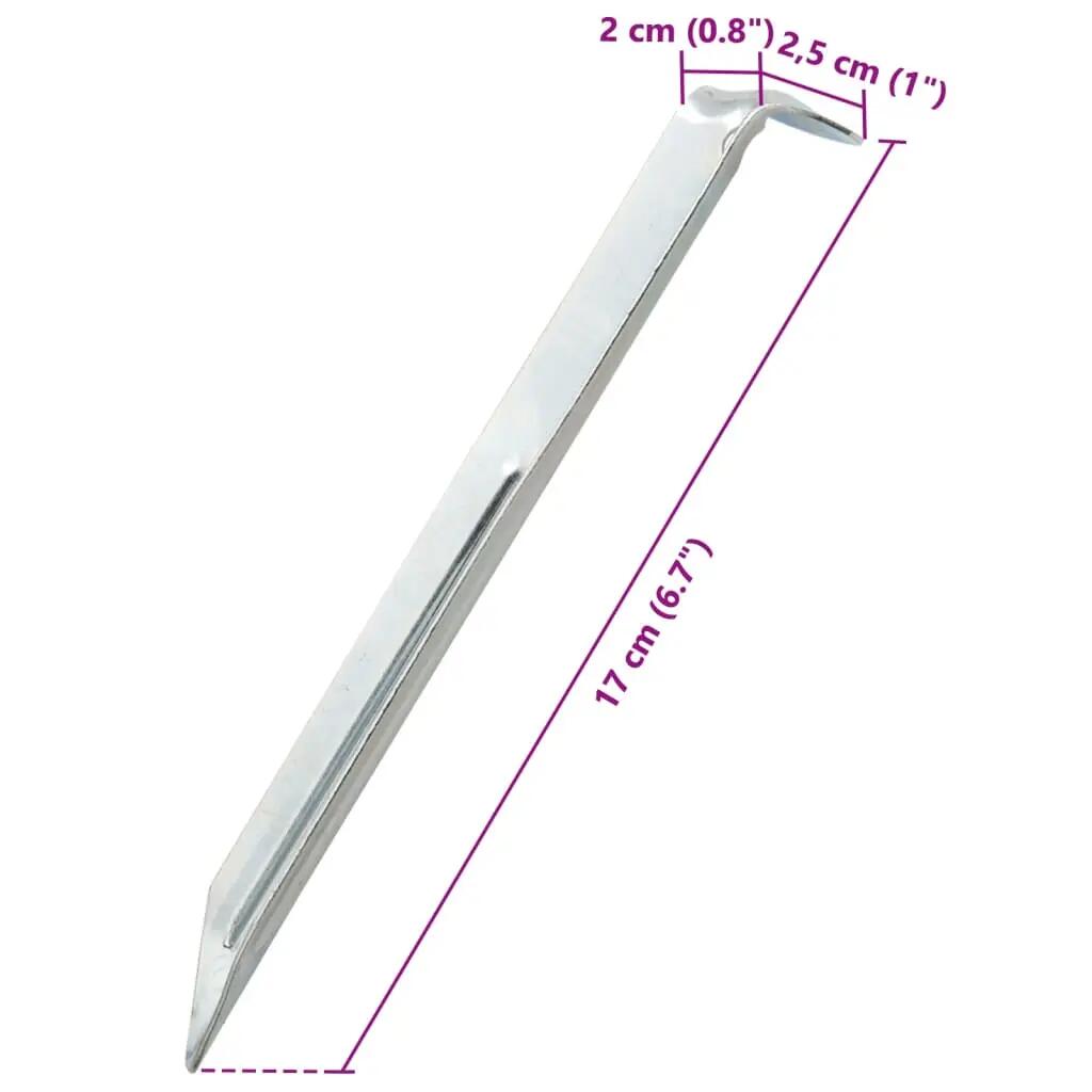 VidaXL Kołki do namiotu 24 szt. Ø20 mm x 17 cm stal ocynkowana 7/7
