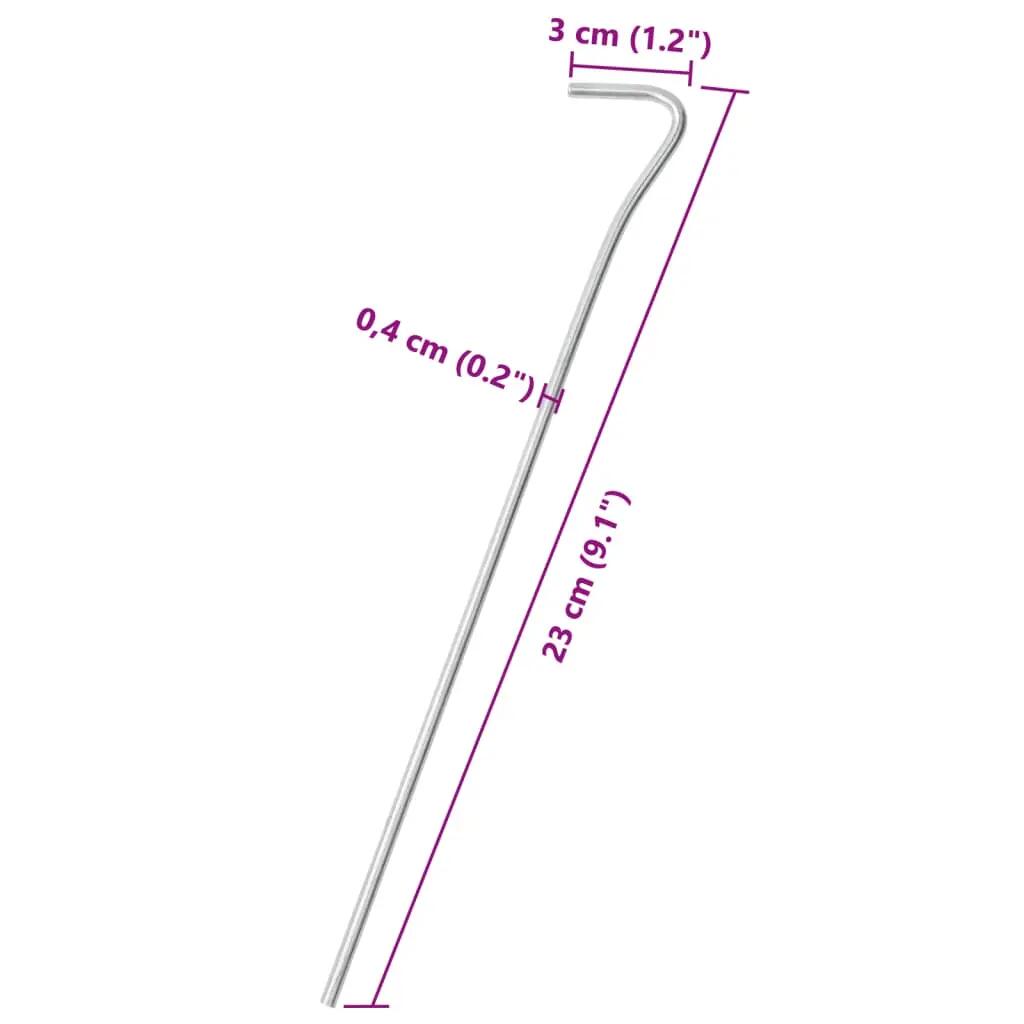 VidaXL Kołki do namiotu 25 szt. Ø4 mm 23 cm Stal ocynkowana 5/5