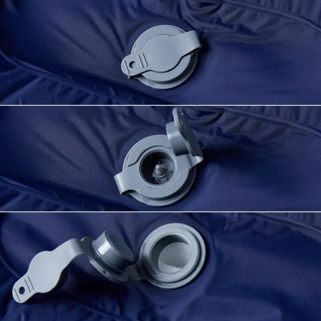 VidaXL Zelfopblazend Kampeermatras met Kussen - 1 Persoon - Marineblauw 4/7