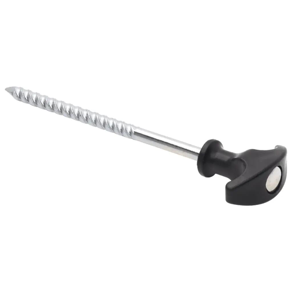 VidaXL Piquets 24 pcs 7 mm x 17 cm acier galvanisé 4/6