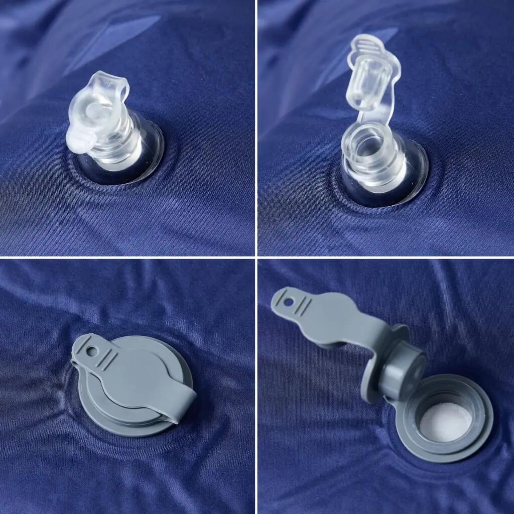 Vidaxl Selbstaufblasbare Campingmatratze mit Kissen - Marineblau 4/7
