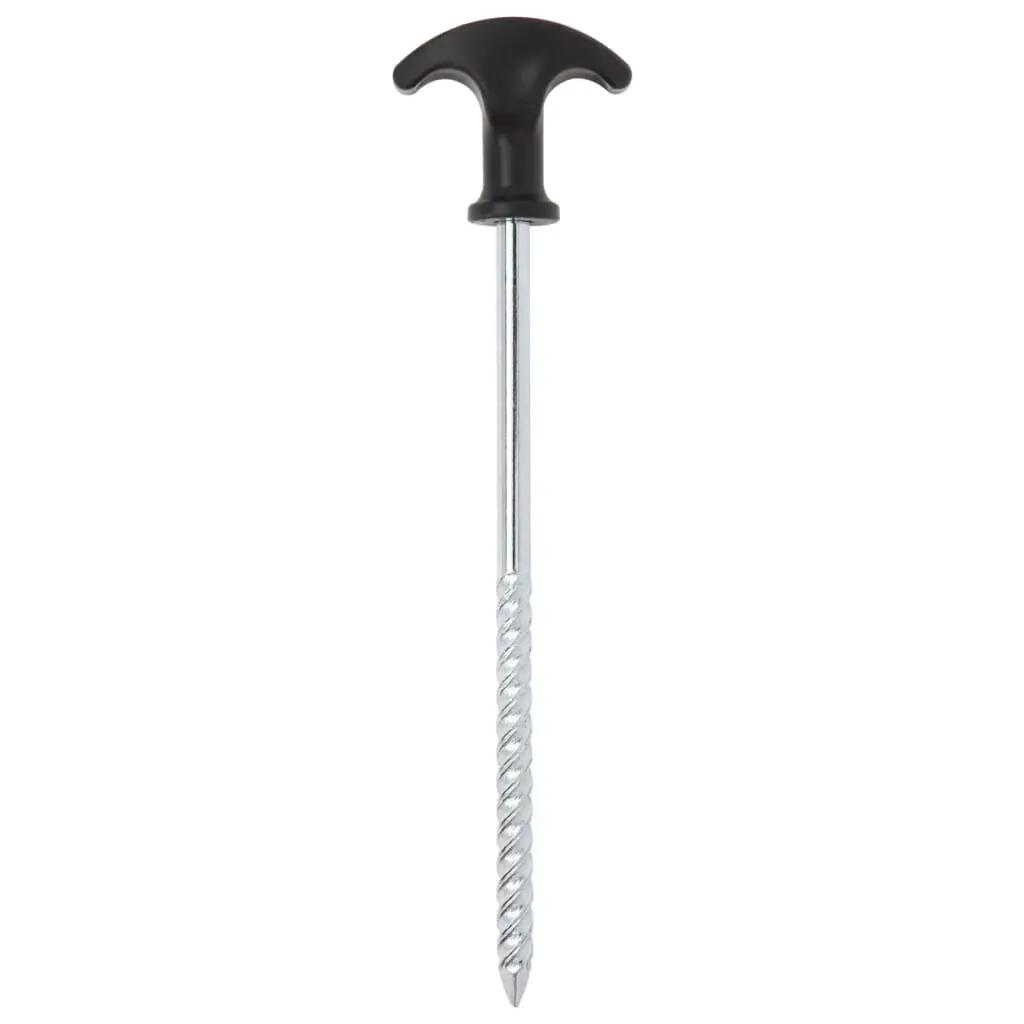 VidaXL Tentharingen 24 st 7 mm x 20 cm gegalvaniseerd staal 3/6