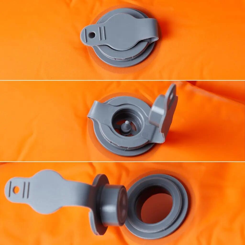 Matelas de Camping Auto-Gonflant avec Oreiller - Orange 4/7