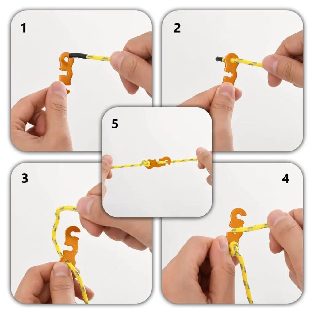 VidaXL Tentscheerlijnen met spanners 8 st reflecterend 4 m 4 mm 6/7