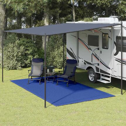 Bequemes Vidaxl Zelt Teppich 250x450 cm Blau