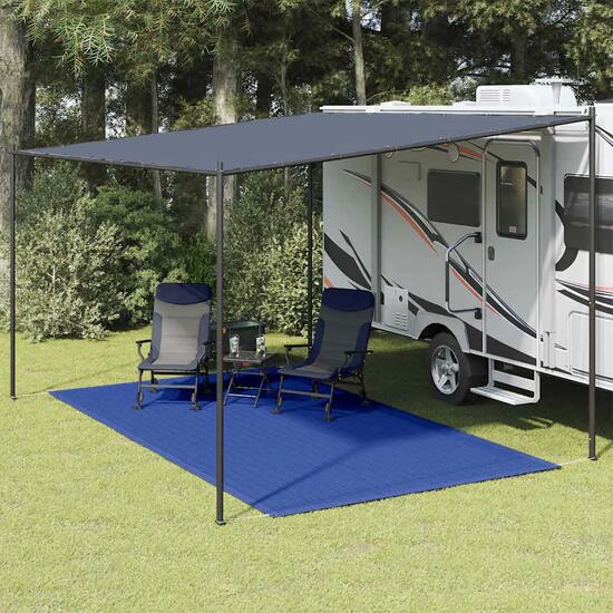 Bequemes Vidaxl Zelt Teppich 250x450 cm Blau
