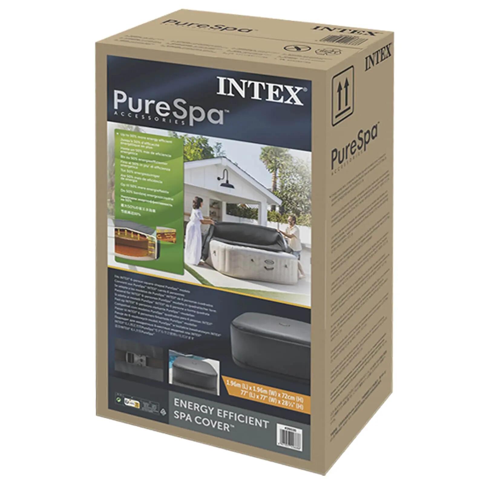 Intex 28535 – Telo Termico per PureSpa Quadrata, 6 posti, 196x196 cm 4/6