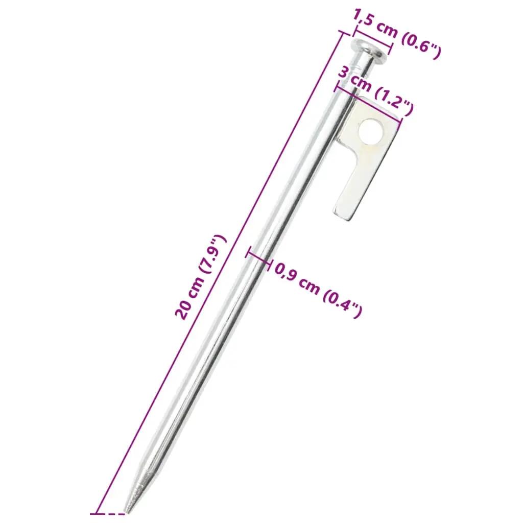 VidaXL Tentharingen 24 st 9 mm x 20 cm Gegalvaniseerd staal 6/7