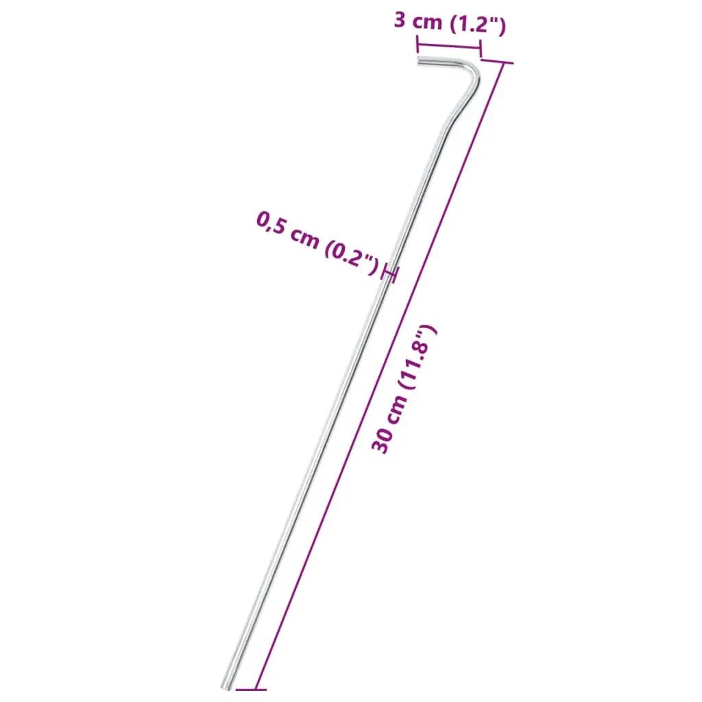 VidaXL Tentharingen 50 st ø5 mm 30 cm gegalvaniseerd staal 5/5