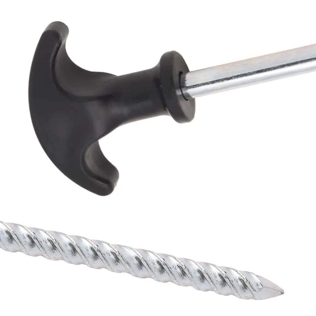 VidaXL Śledzie do namiotu 24 szt Ø7 mm 30 cm stal ocynkowana 5/6