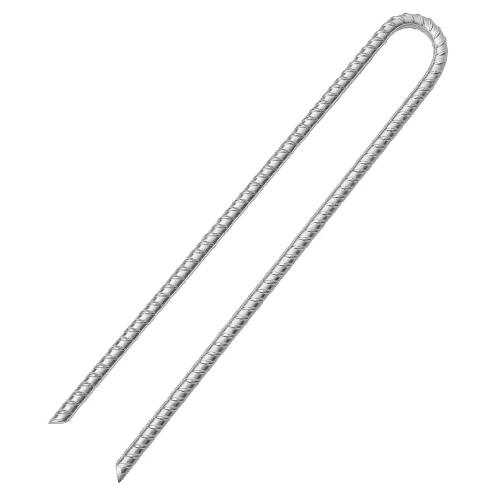VidaXL kołki U 12 szt. 12 mm stal ocynkowana 41,5 cm 3/5