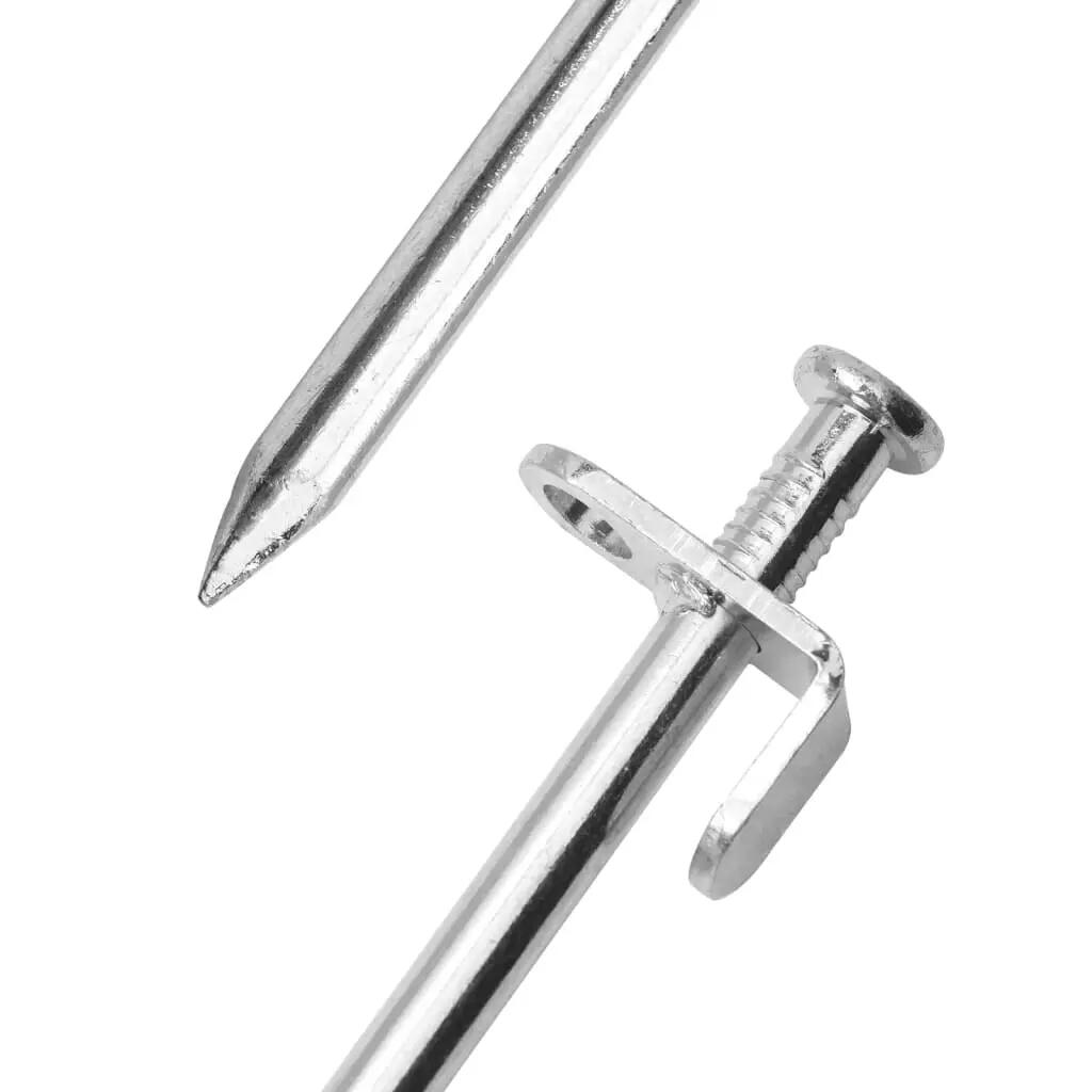 Piquets de tente Vidaxl 24 pcs 8 mm 195 cm en acier galvanisé 4/6