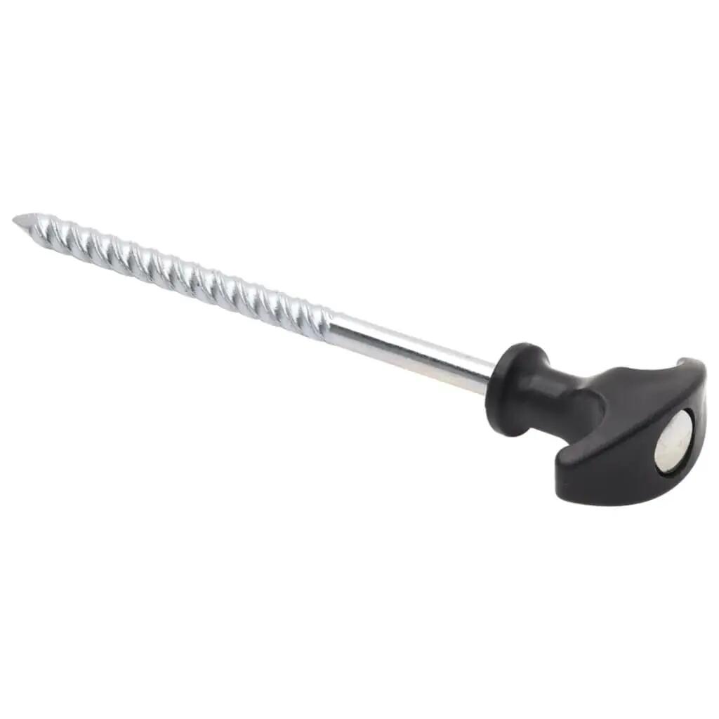 VidaXL kołki do namiotu 12 szt Ø7 mm 17 cm stal ocynkowana 4/6