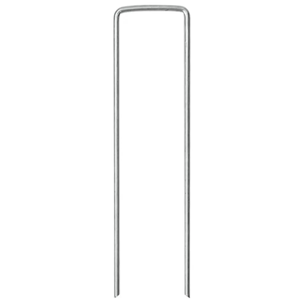 VidaXL 25 kotew gruntowych U 15x3,5 cm stal ocynkowana 3/5