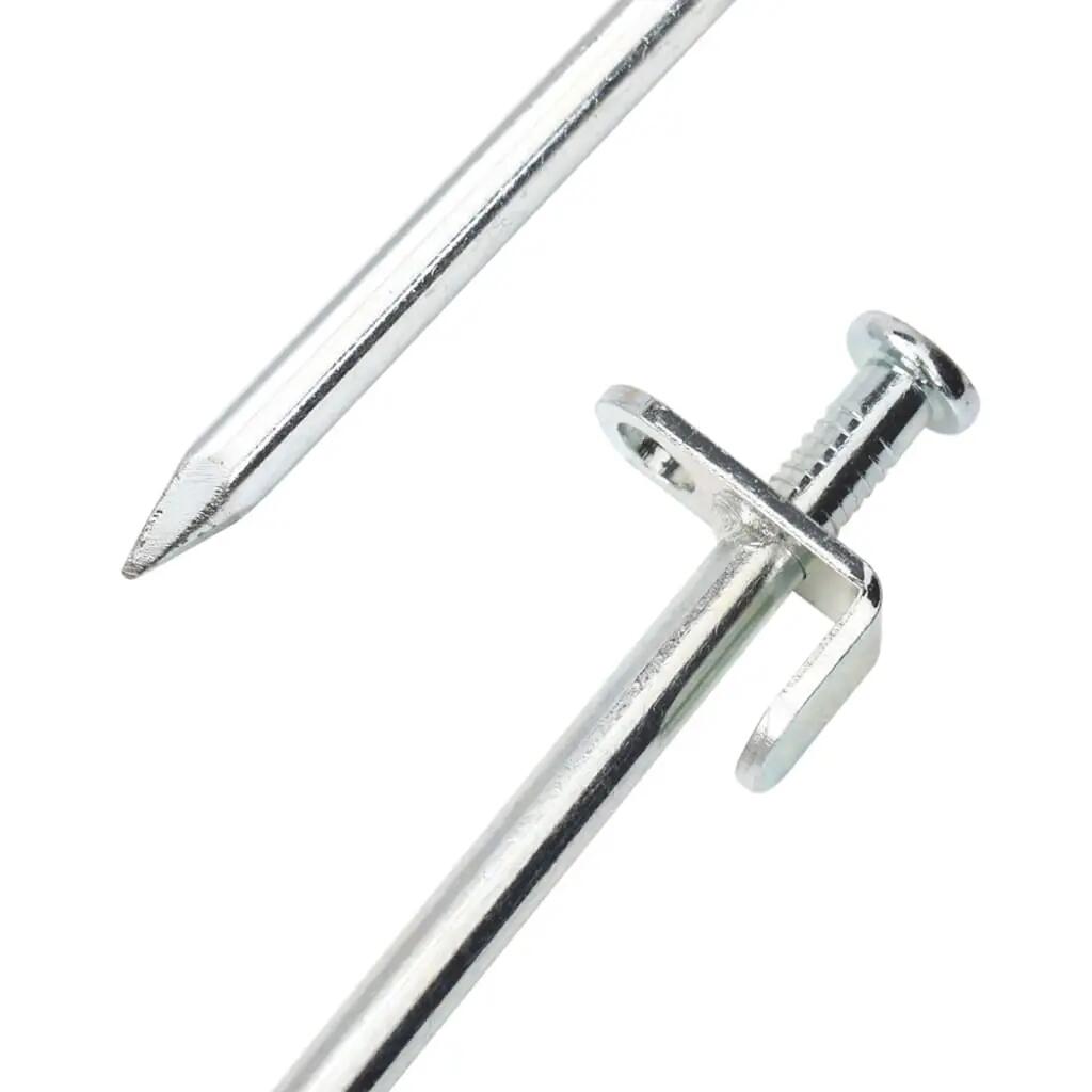 Piquets pour tente VidaXL 24 pcs 8 mm x 30 cm acier galvanisé 4/7