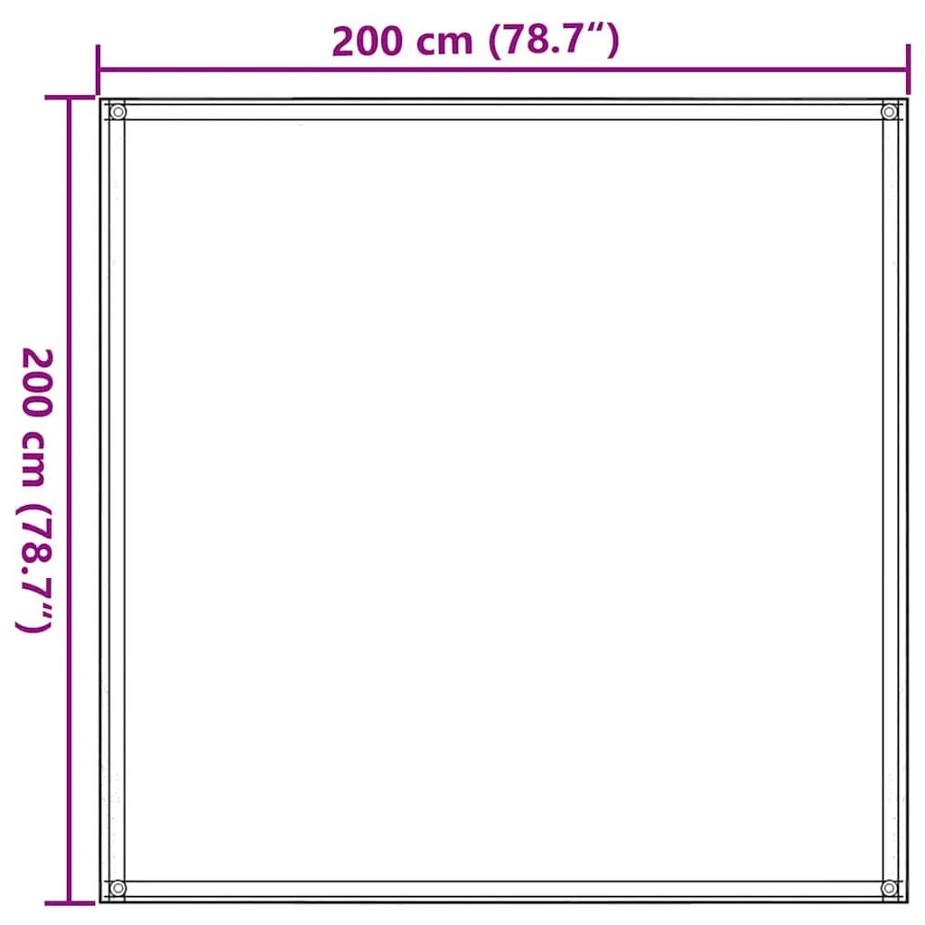 Mata pod namiot VidaXL 200 x 200 cm beżowa 7/7