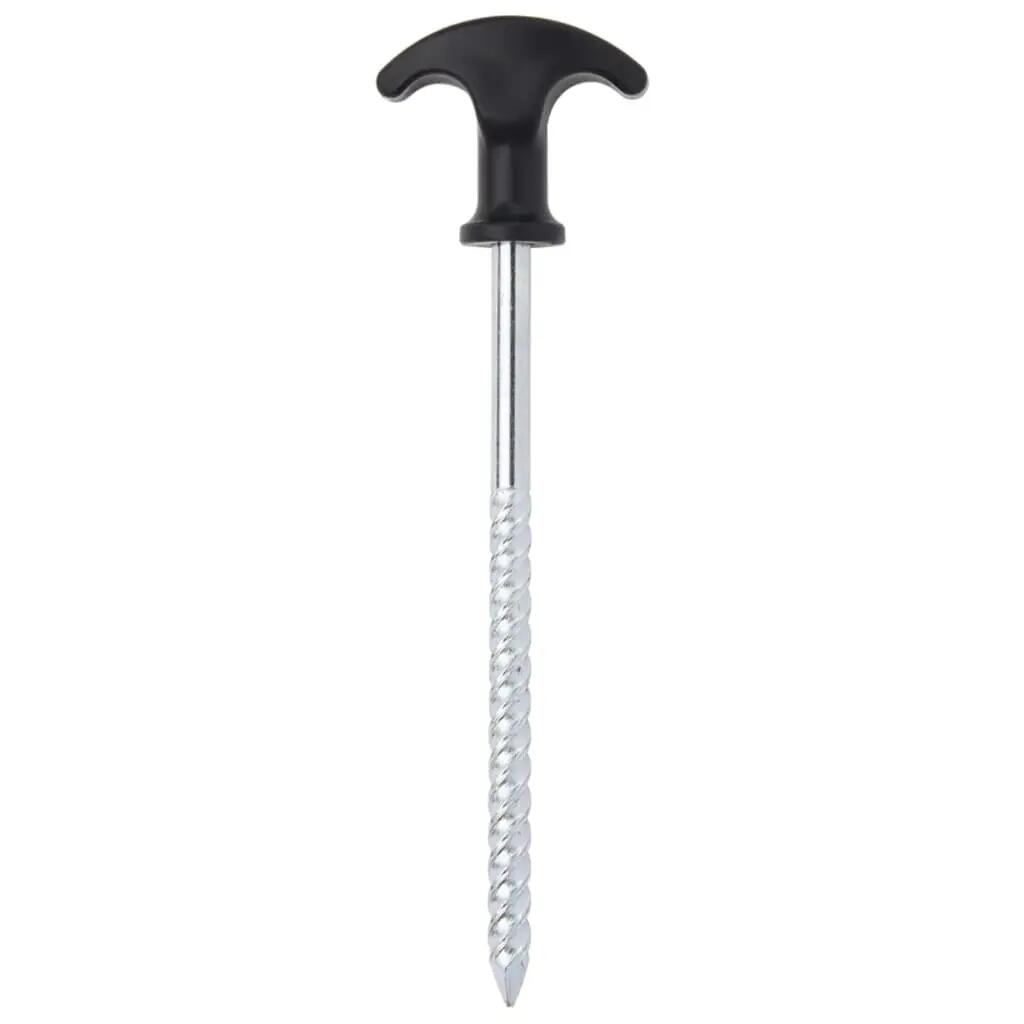 VidaXL kołki do namiotu 12 szt Ø7 mm 17 cm stal ocynkowana 3/6