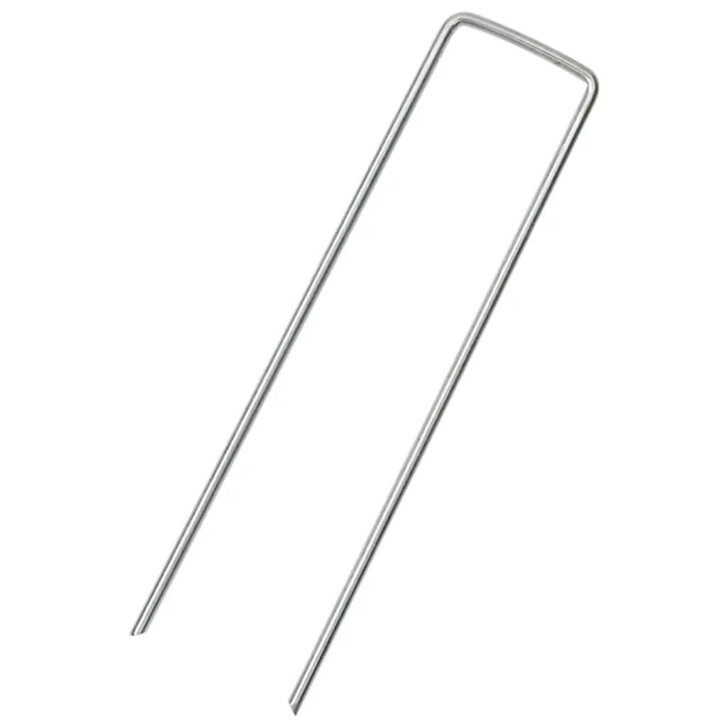VidaXL 25 kotew gruntowych U 15x3,5 cm stal ocynkowana 2/5