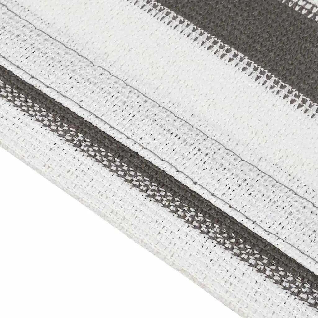 Tapis de tente confortable Vidaxl 400x400 cm HDPE anthracite et blanc 5/7