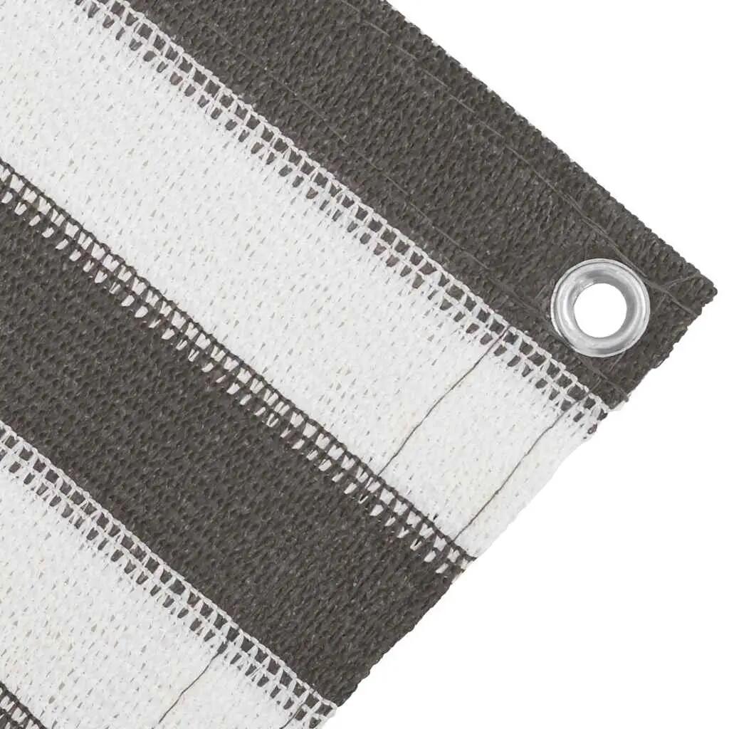 Tapis de tente confortable Vidaxl 400x400 cm HDPE anthracite et blanc 4/7