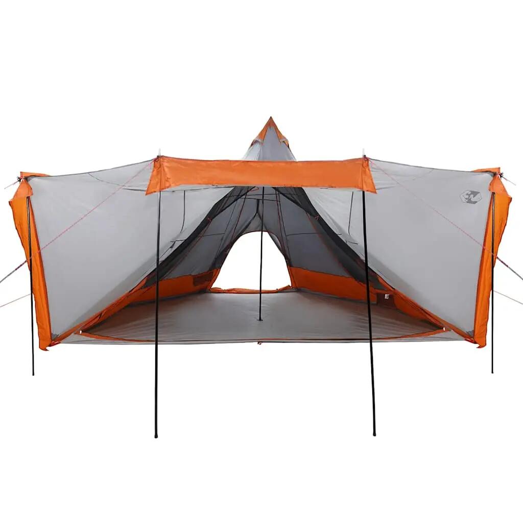 VidaXL Namiot tipi 6-osobowy wodoodporny szary/pomarańczowy 6/7