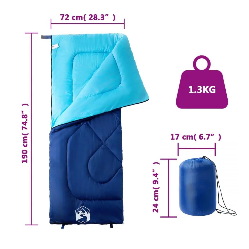 Sac de couchage camping 3 saisons VidaXL polyester 190T 10-20°C 5/5