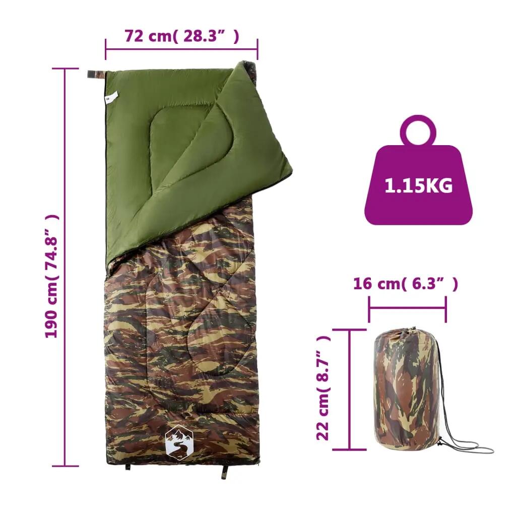 Sac de couchage adulte camouflage 3 saisons VidaXL sac rectangulaire 5/5