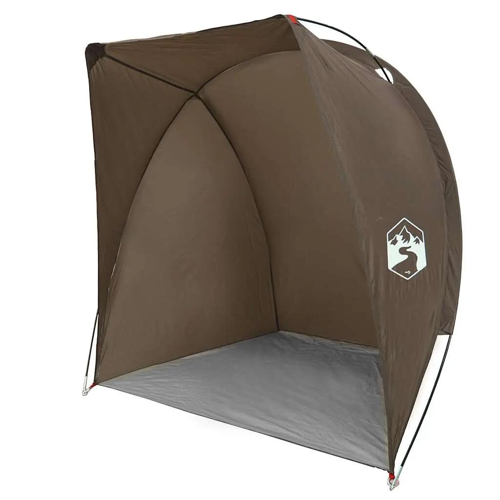 Tente de pêche imperméable VidaXL marron 4/7