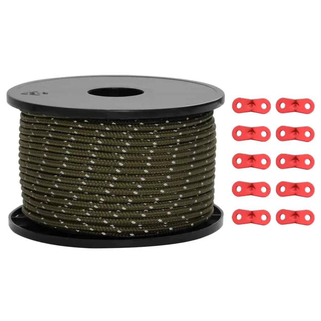 VidaXL Tentscheerlijn met reflecterende strips en spanners 50 m 5 mm 2/6